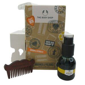 The Body Shop Beard Oil Cedar & Sage Conditioning  1.0 Oz & Beard Comb